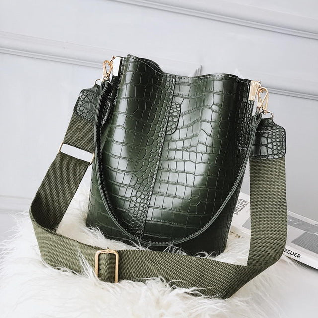 Crocodile Cross-body Bag For Women