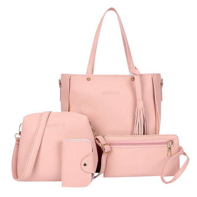 4 Pcs Strap Women Fashion Bag