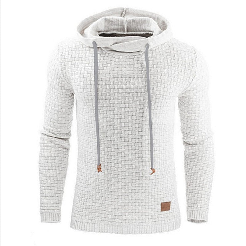 Men Long-Sleeved Slim Hoodie