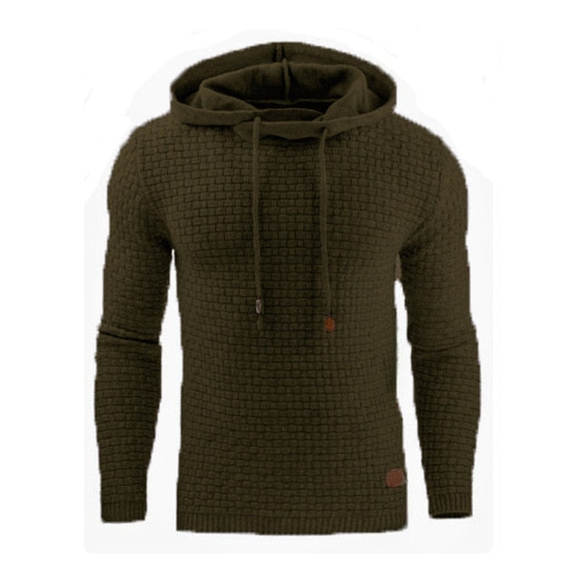 Men Long-Sleeved Slim Hoodie