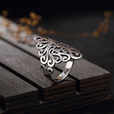 Sterling Silver Large Flower Rings For Women