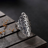 Sterling Silver Large Flower Rings For Women