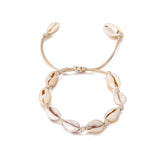 Gold Color Cowrie Shell Bracelets for Women
