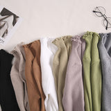 Ruched Women High Elastic Sweater