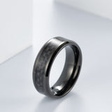 Stainless Steel Carbon Fiber Ring for Men