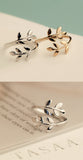 Charms Two colors Olive Tree Open Ring