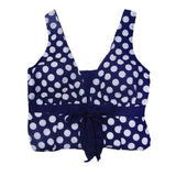 Dot Bandage Floral Print Bathing Suit
