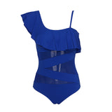 One Piece One Shoulder Ruffle Swimwear