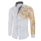 Black Shirt Men New Slim Fit Long Sleeve