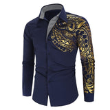 Black Shirt Men New Slim Fit Long Sleeve