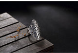 Sterling Silver Large Flower Rings For Women