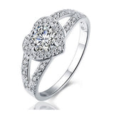 Double Heart Rainbow CZ Ring