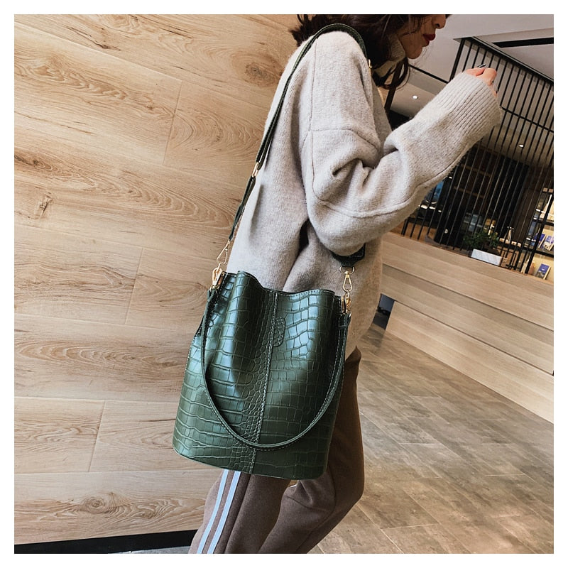 Crocodile Cross-body Bag For Women
