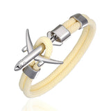 Navy Style Airplane Anchor Bracelet Men Women