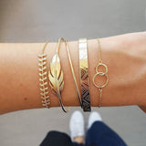 Bohemian Gold color Moon Leaf Crystal