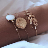 Bohemian Gold color Moon Leaf Crystal