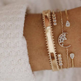 Bohemian Gold color Moon Leaf Crystal