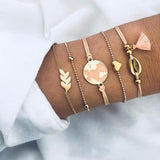 Bohemian Gold color Moon Leaf Crystal