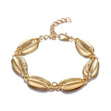 Gold Color Cowrie Shell Bracelets for Women