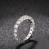 White Color Inlay Cubic Zircon Ring
