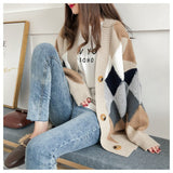 Women Sweaters Autumn Winter Casual Plaid