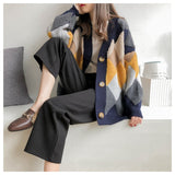 Women Sweaters Autumn Winter Casual Plaid
