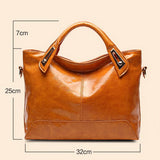 Women Oil Wax Leather Shoulder Bag