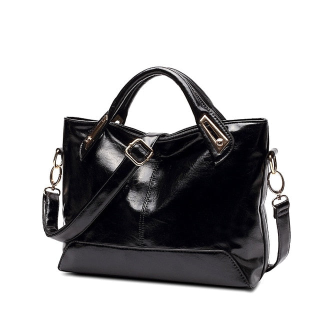 Women Oil Wax Leather Shoulder Bag