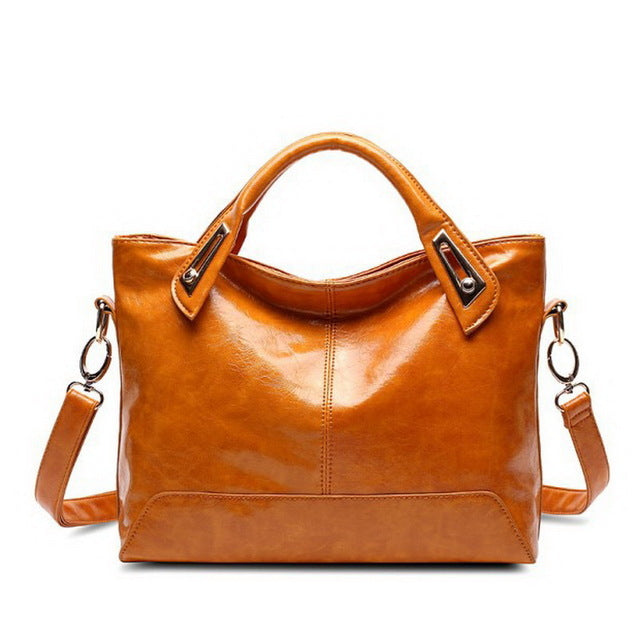 Women Oil Wax Leather Shoulder Bag