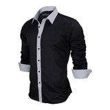 Europe Solid Long Sleeve British Style Men Shirt