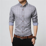 Plaid Cotton Long Sleeve Shirt