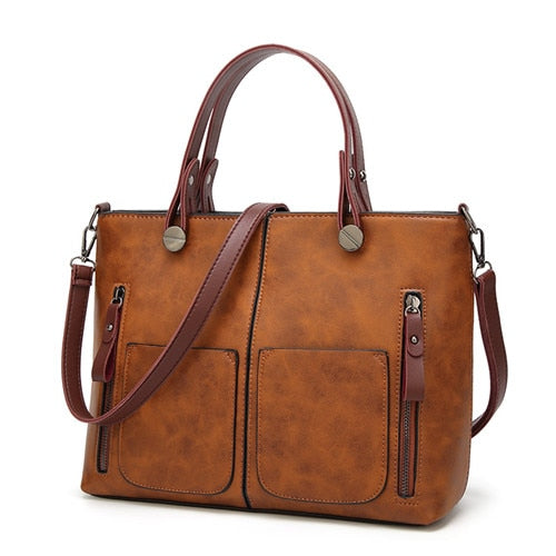 Vintage PU Leather Women Bag