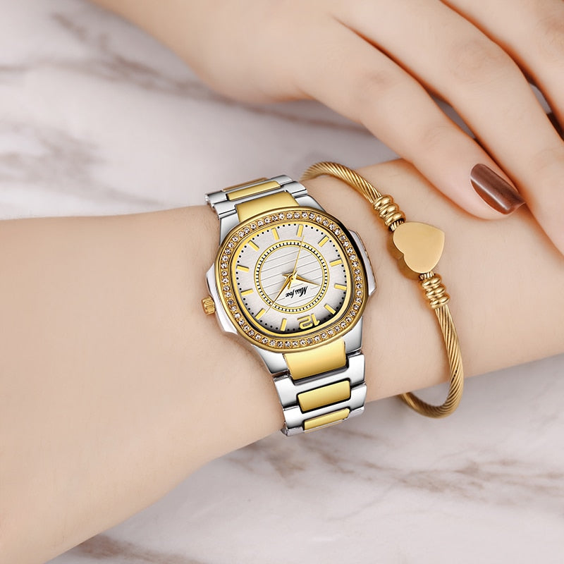 Women Fashion Diamond Quartz Watch