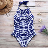 Large Size High Neck Bandage  Beachwear