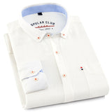Men Shirt Long Sleeve Cotton And Linen Turn-Down