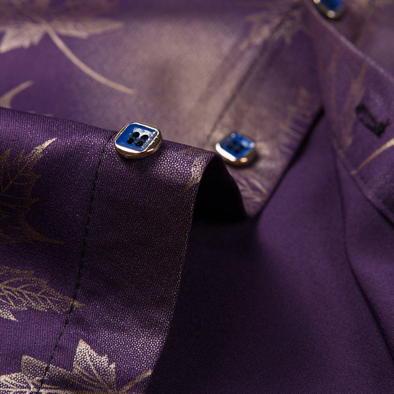 Long Sleeve Maple Leaf Design Shirt