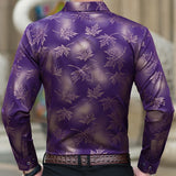 Long Sleeve Maple Leaf Design Shirt