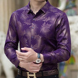 Long Sleeve Maple Leaf Design Shirt