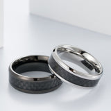 Stainless Steel Carbon Fiber Ring for Men