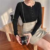 Autumn Elegant Buttons Casual Ladies Dress