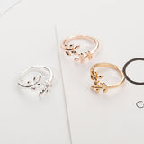 Charms Two colors Olive Tree Open Ring