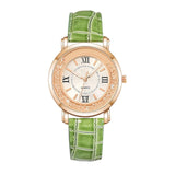 Rhinestone Alloy Analog Quartz Watch
