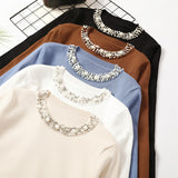 Women Beaded Elegant Sweater
